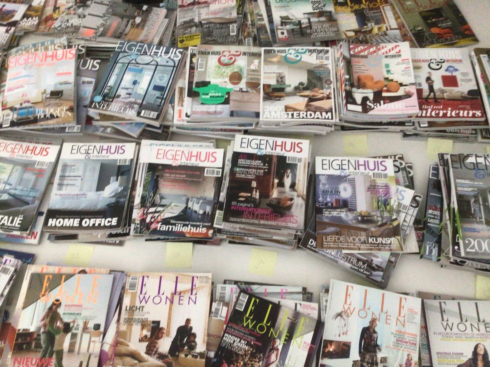 Knipsel moodbord eigenhuis en interieur woon tijdschriften, Ophalen of Verzenden, Tijdschrift