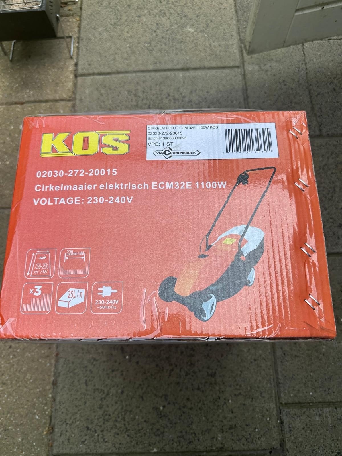 Nieuwe KOS Cirkelmaaier Elektrisch ECM32E 1100W, Tuin en Terras, Grasmaaiers, Cirkelmaaier, Elektrische grasmaaier, Nieuw, Ophalen of Verzenden