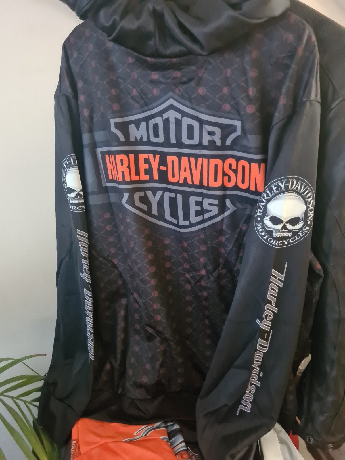 Harley-Davidson Hoodie - Zwart met Oranje Logo, Ophalen of Verzenden, Nieuw, Harley-Davidson