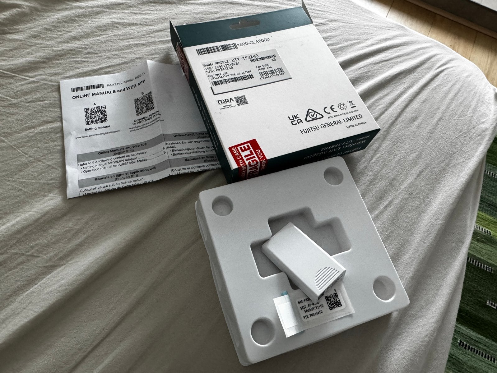 Atlantic Fujitsu WiFi adapter voor airco, Ophalen of Verzenden, Zo goed als nieuw, Wandairco, 3 snelheden of meer