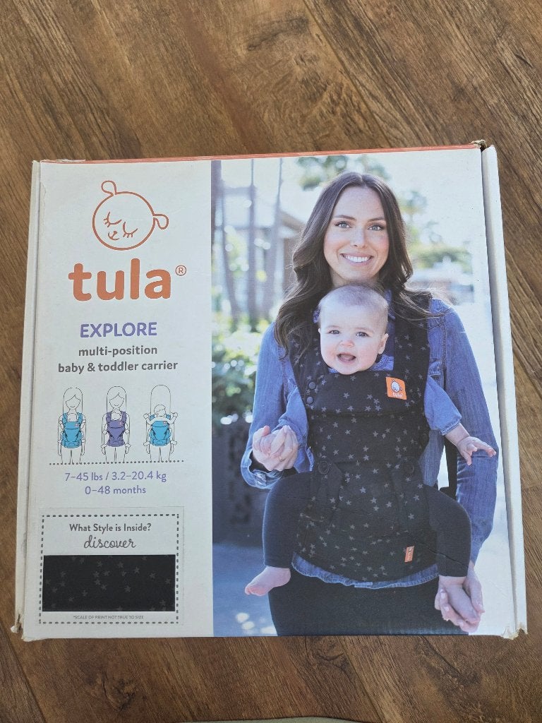 Tula draagzak (Explore Carrier Discover), Kinderen en Baby's, Babydragers en Draagdoeken, Buik of Rug, Zo goed als nieuw, Draagzak