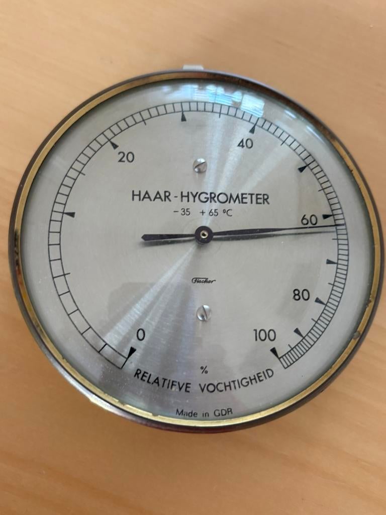 Vintage haarhygrometer van Fischer, Ophalen of Verzenden, Zo goed als nieuw