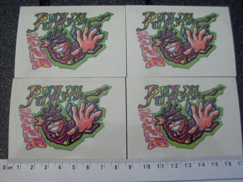 4x panini sticker bunjee jumping tagger bungee, Verzenden, Zo goed als nieuw, Sport