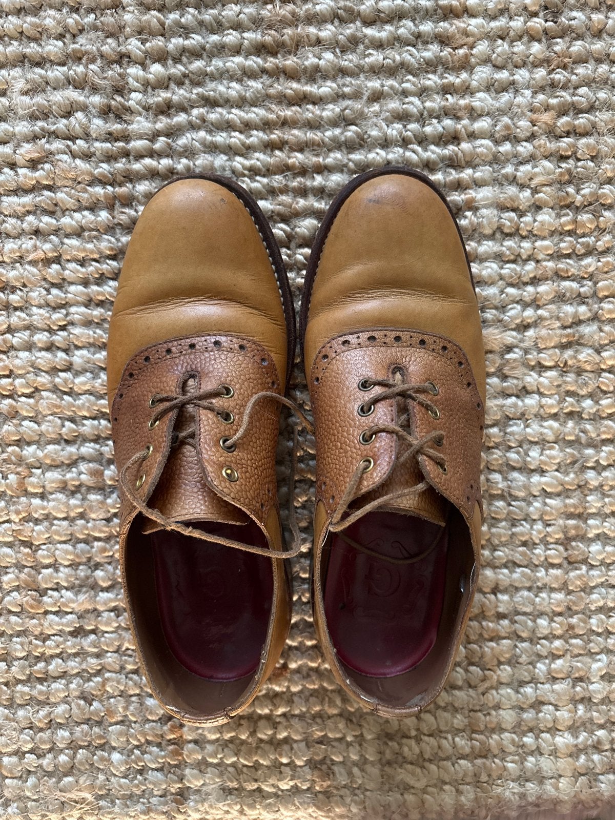 Grenson leren veterschoenen, maat 36, Kleding | Dames, Ophalen of Verzenden, Gedragen, Bruin, Schoenen met lage hakken
