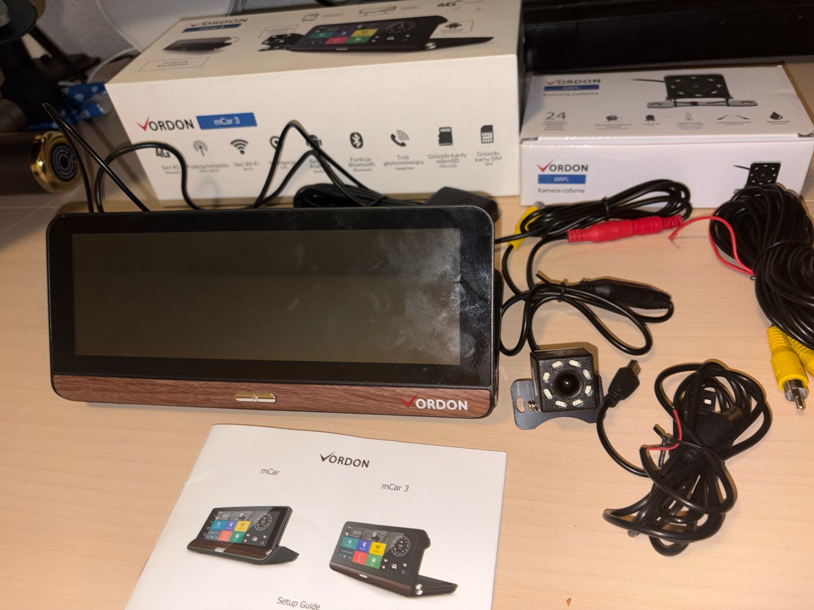 VORDON mCAR 3 navigatie/dashcam met achtercamera, Ophalen of Verzenden, Draadloos, Zo goed als nieuw