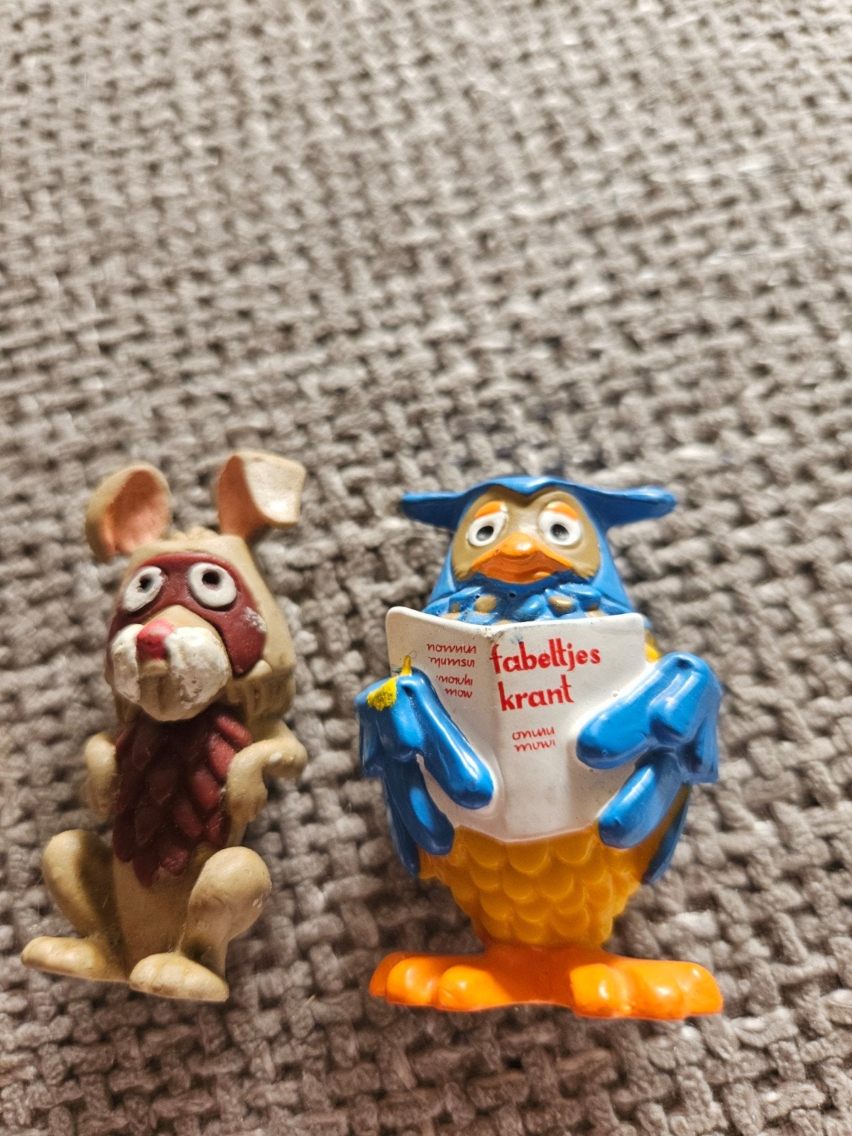 Fabeltjeskrant Figuren: Meneer de Uil & Willem Bever, Ophalen of Verzenden, Gebruikt