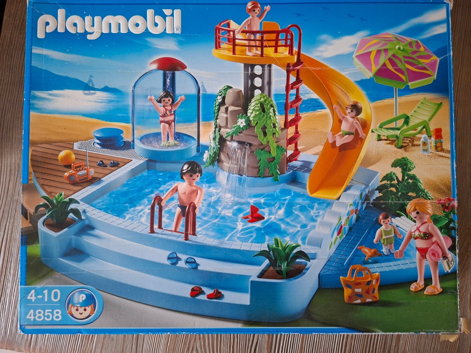 Playmobil 4858 Zwembad met Glijbaan - Compleet, Ophalen, Gebruikt, Complete set, Overige typen