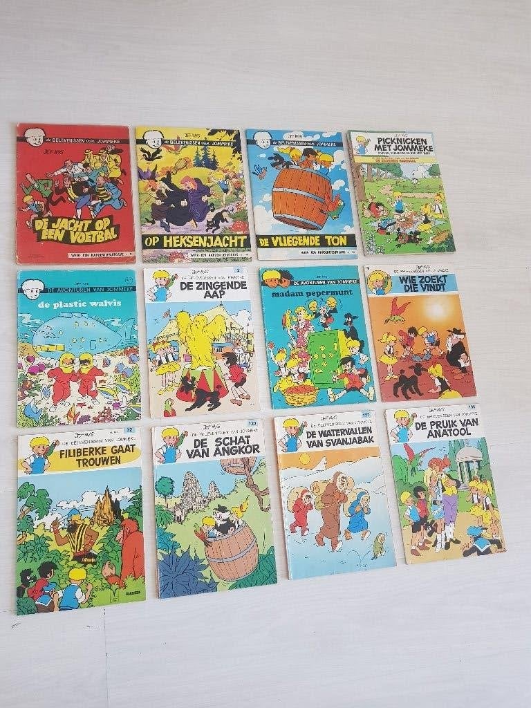 12 Jommeke strips, Meerdere stripboeken, Ophalen of Verzenden, Gelezen, Jef Nys