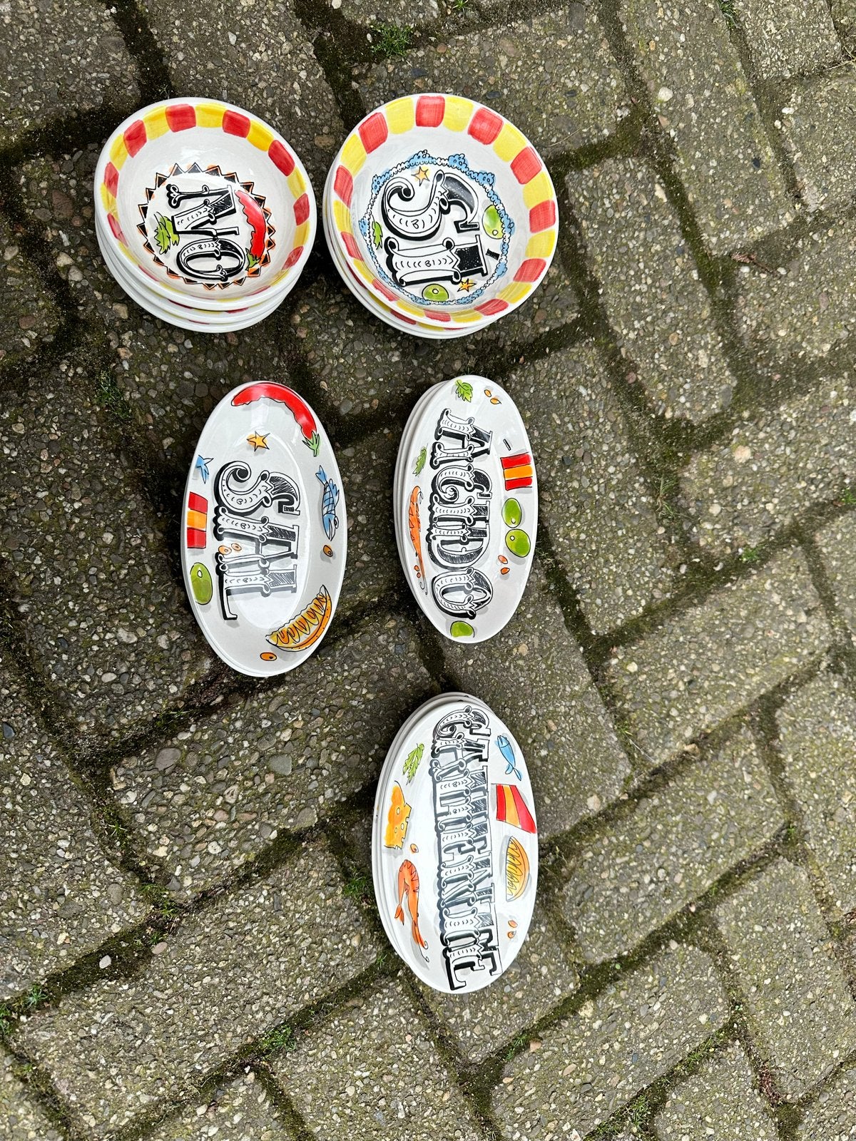 3x Leuke Tapas schaaltjes en bordjes, Keramiek, Nieuw, Ophalen of Verzenden, Schaal of Schalen