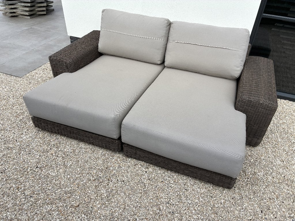 4 Seasons Outdoor Kingston chaise-lounge links en rechts, Zo goed als nieuw, Loungeset, Wicker, Bank