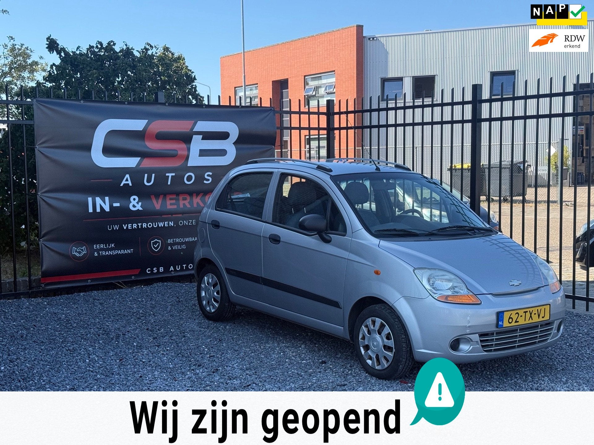 Chevrolet Matiz 0.8 Style AIRCO!AUTOMAAT!APK!KOOPJE!, Stof, Gebruikt, Zwart, Metallic lak