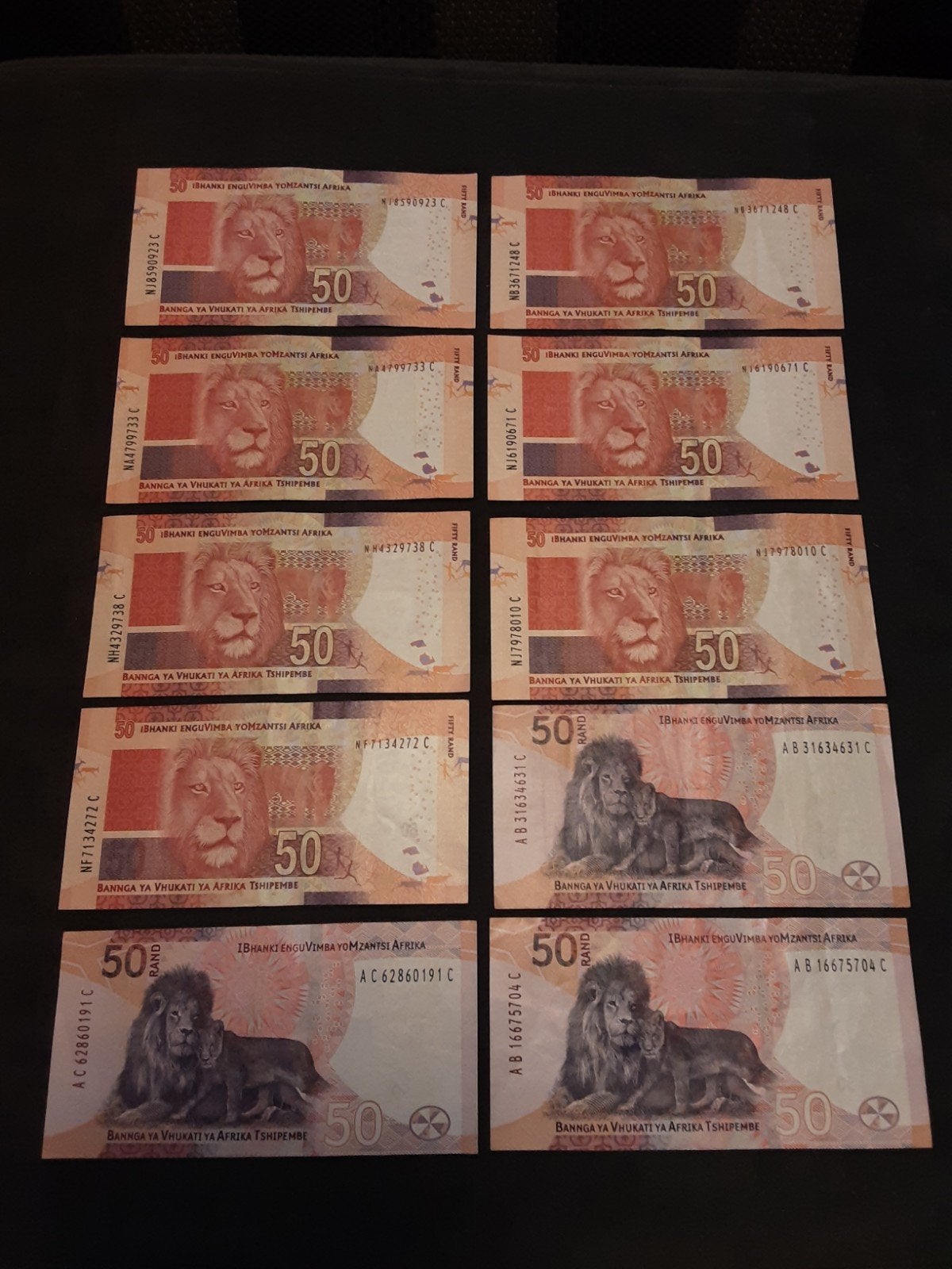 10 x 50 Rand Zuid-Afrika gebruik, Postzegels en Munten, Bankbiljetten | Afrika, Ophalen of Verzenden, Zuid-Afrika