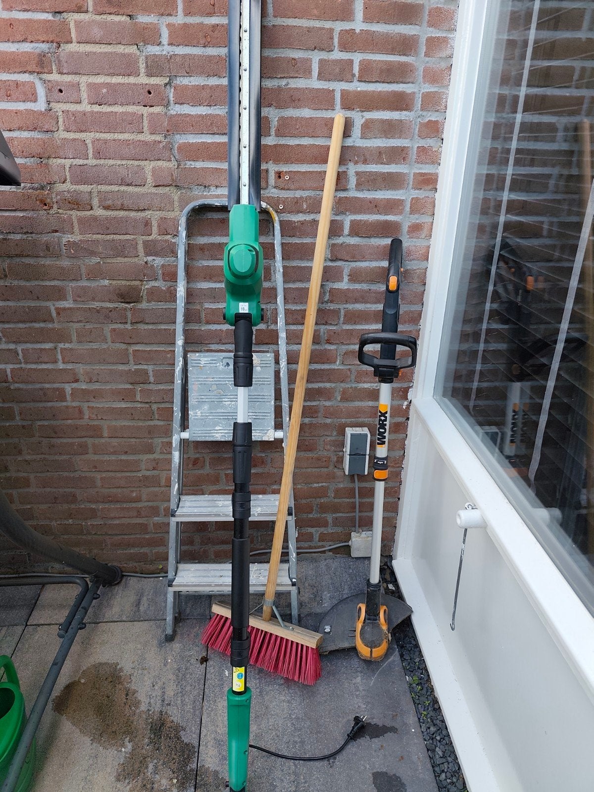 Telescopische heggenschaar - Slechts 1x gebruikt!, Ophalen, Zo goed als nieuw, Elektrisch, Garden Feelings