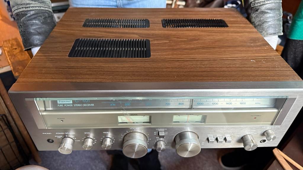 Sansui G-401 Pure Power Stereo Receiver, Overige merken, Gebruikt, Ophalen of Verzenden, 60 tot 120 watt