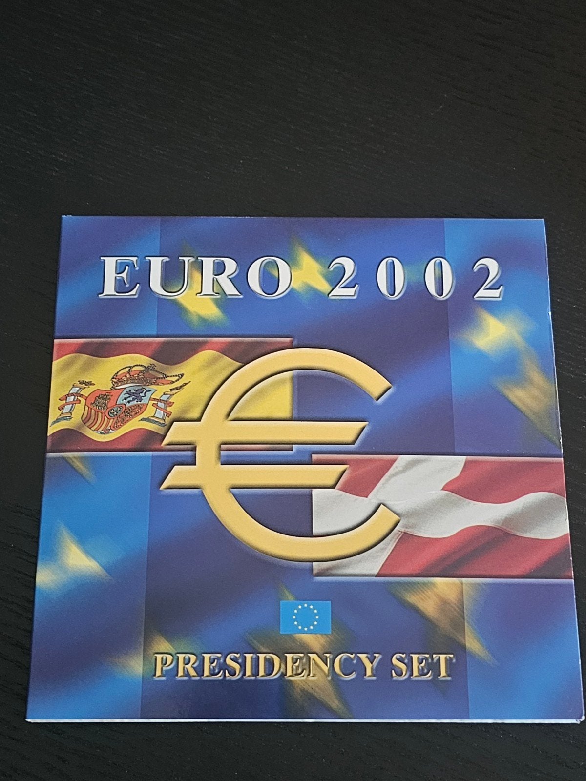 Euro Presidency Set 2002 - Spanje & Denemarken + CD, Postzegels en Munten, Ophalen of Verzenden, Overige landen, Overige waardes