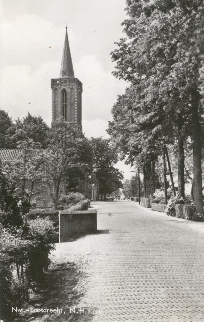 Nieuw Loosdrecht N.H.K Kerk, Verzenden, 1940 tot 1960, Ongelopen, Noord-Holland