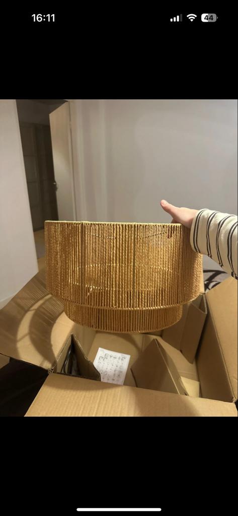 Hanglamp van touw, Ophalen of Verzenden, Nieuw, Overige materialen