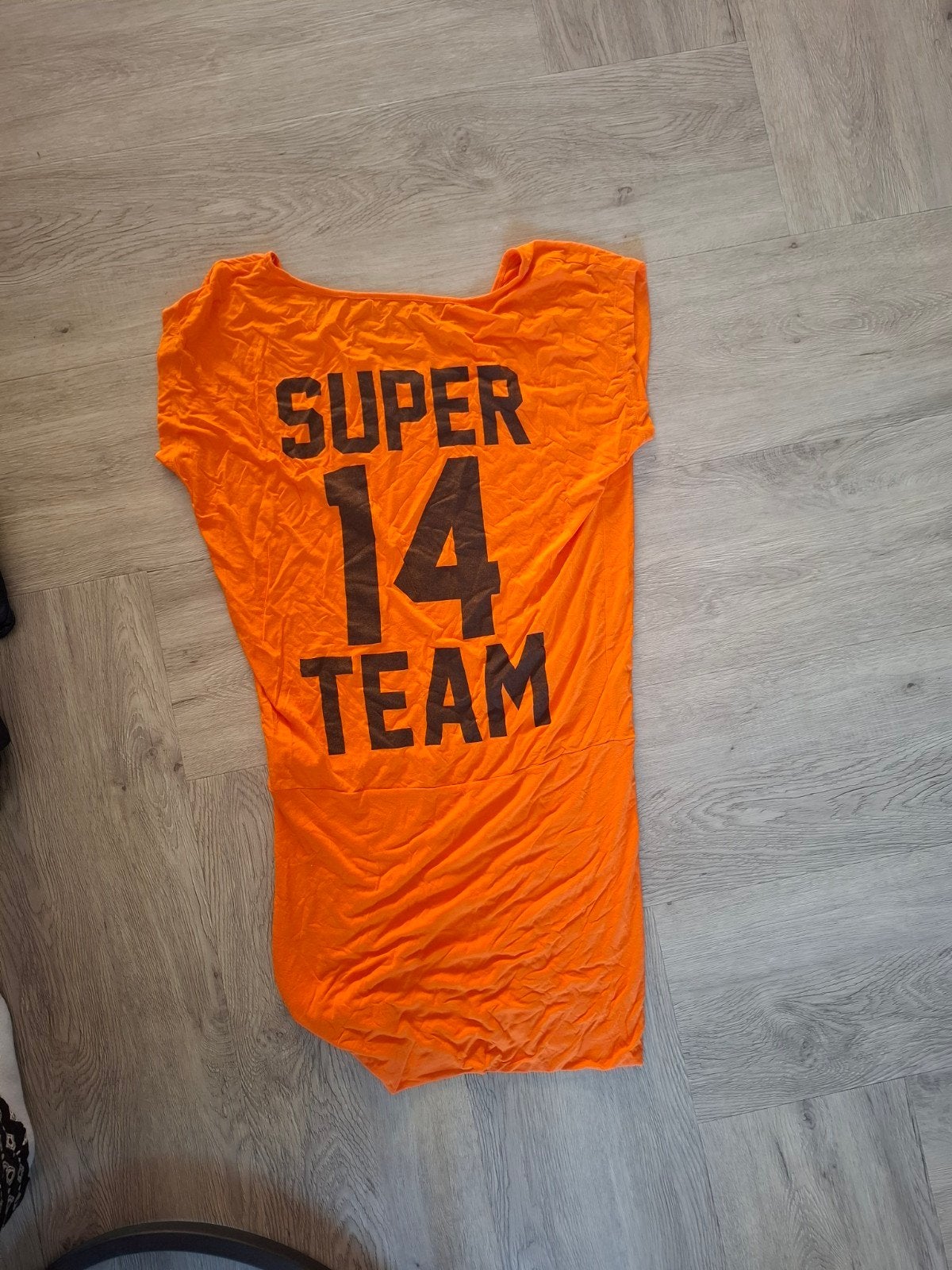 Oranje T-shirt "Super 14 Team" zonder mouwen, Maat 38/40 (M), Oranje, Ophalen of Verzenden, Onbekend