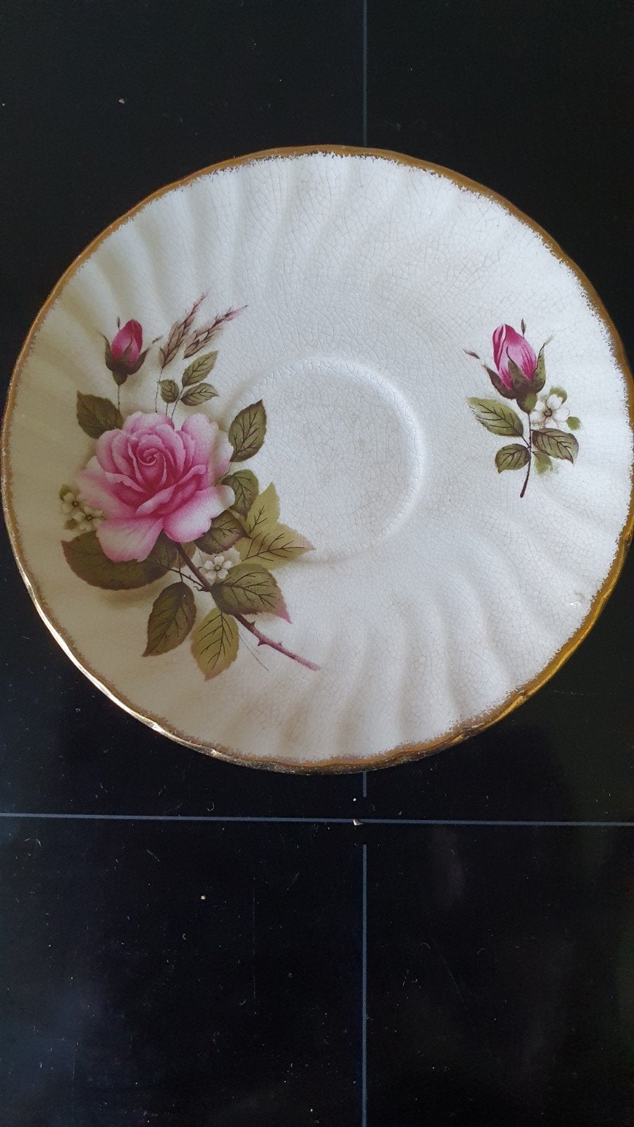 Antieke H. Aynsley & Co. Ltd. schotel met rozenmotief, Ophalen of Verzenden
