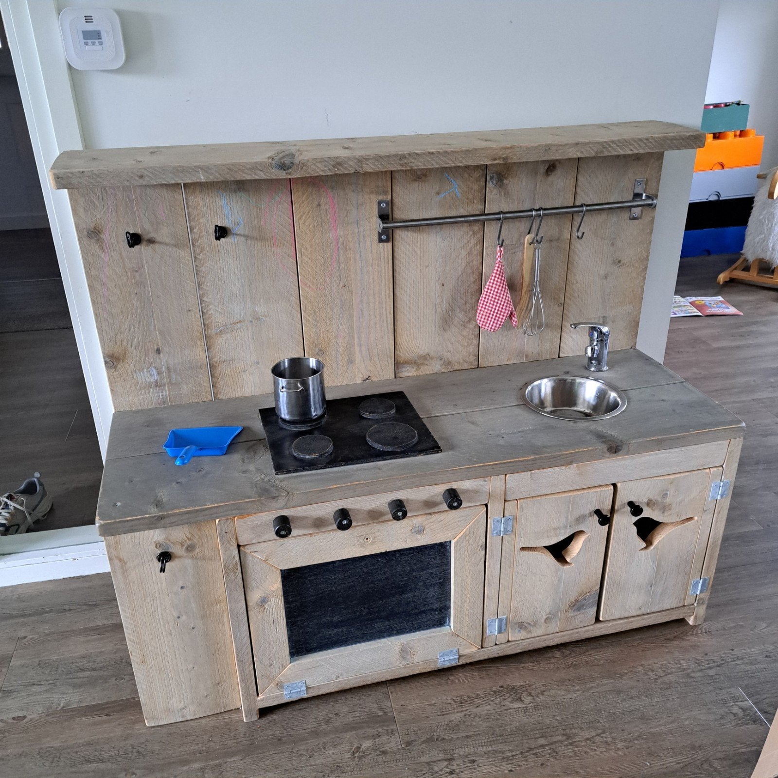 steigerhouten speelgoedkeuken, Ophalen, Gebruikt, Hout, Speelkeuken