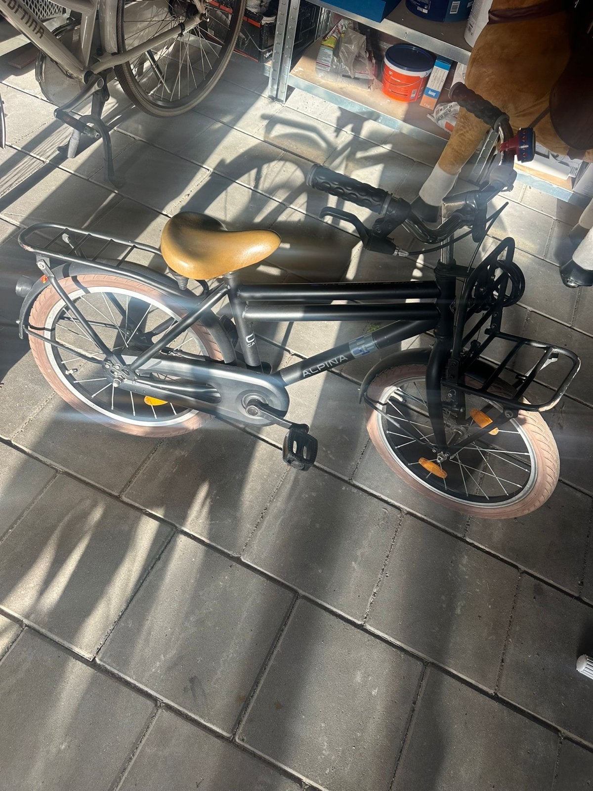 Kinderfiets 16 inch - Alpina, Ophalen, Gebruikt, Terugtraprem, 16 tot 20 inch