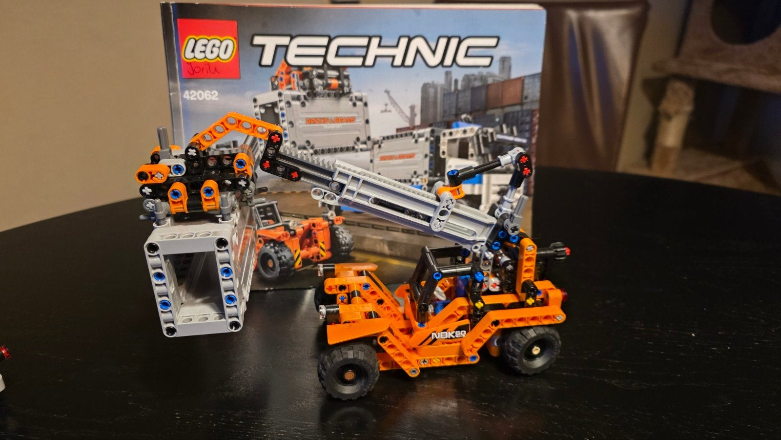 LEGO Technic 42062 Containertransport – compleet + boekjes, Gebruikt, Lego, Inclusief instructies, Ophalen of Verzenden
