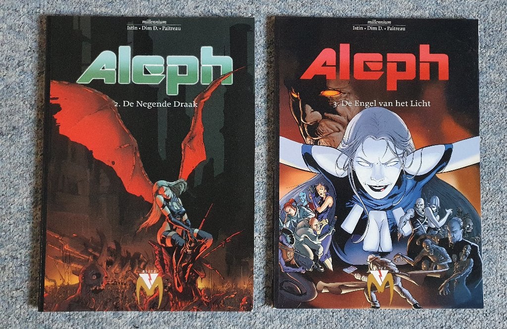 2 Stripboeken Aleph deel 2 en 3 uit de Millennium serie, Meerdere stripboeken, Ophalen, Gelezen