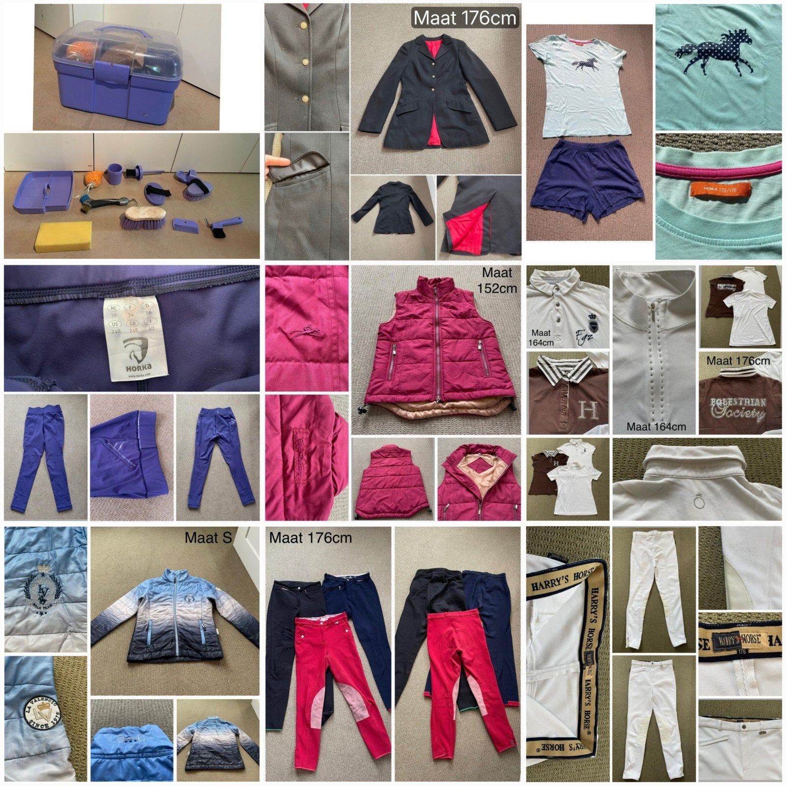 Veel paardenspullen! Incl kleding in 152 158 164 170 176 S, Dieren en Toebehoren, Paardrijkleding, Ophalen of Verzenden