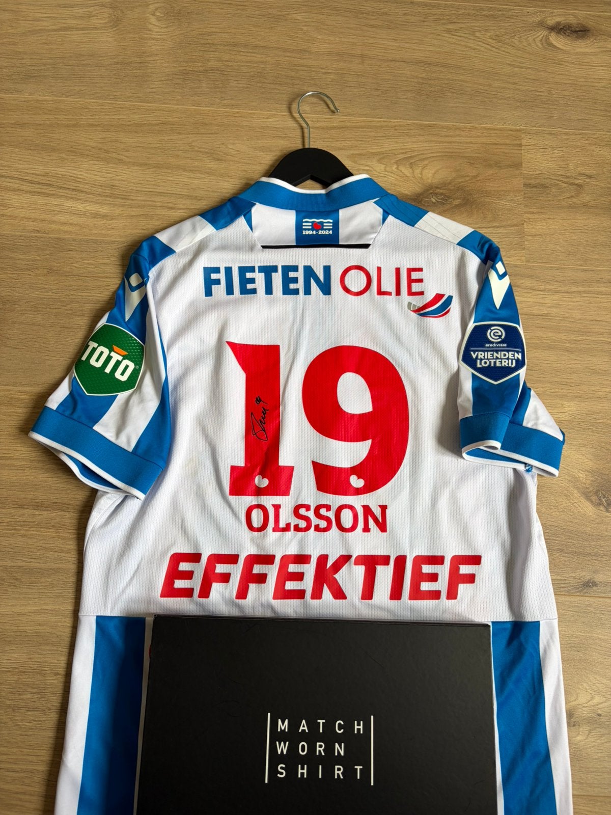 Simon Olsson #19 SC Heerenveen Matchworn Gesigneerd vs PSV, Ophalen of Verzenden, Zo goed als nieuw, PSV, Shirt