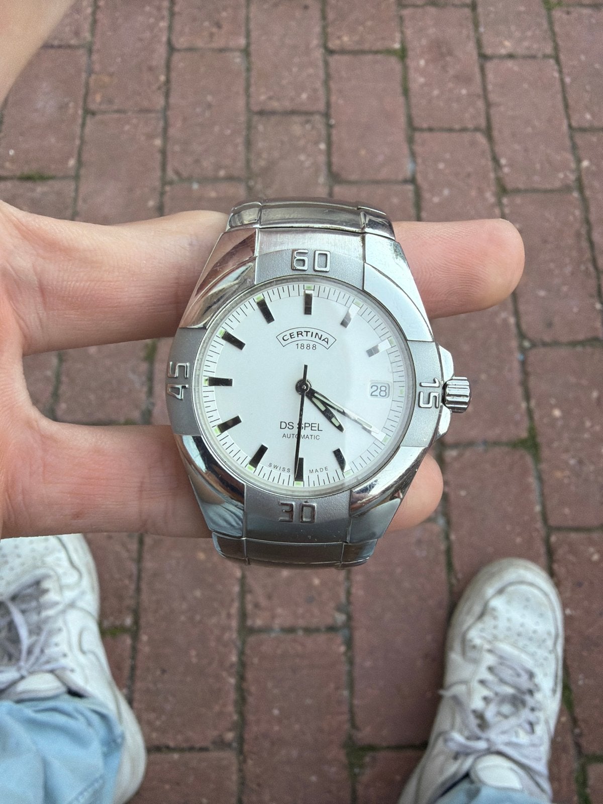 Certina DS Spel Automatisch Herenhorloge Saffierglas Swiss M, Sieraden, Tassen en Uiterlijk, Horloges | Heren, Gebruikt, Staal