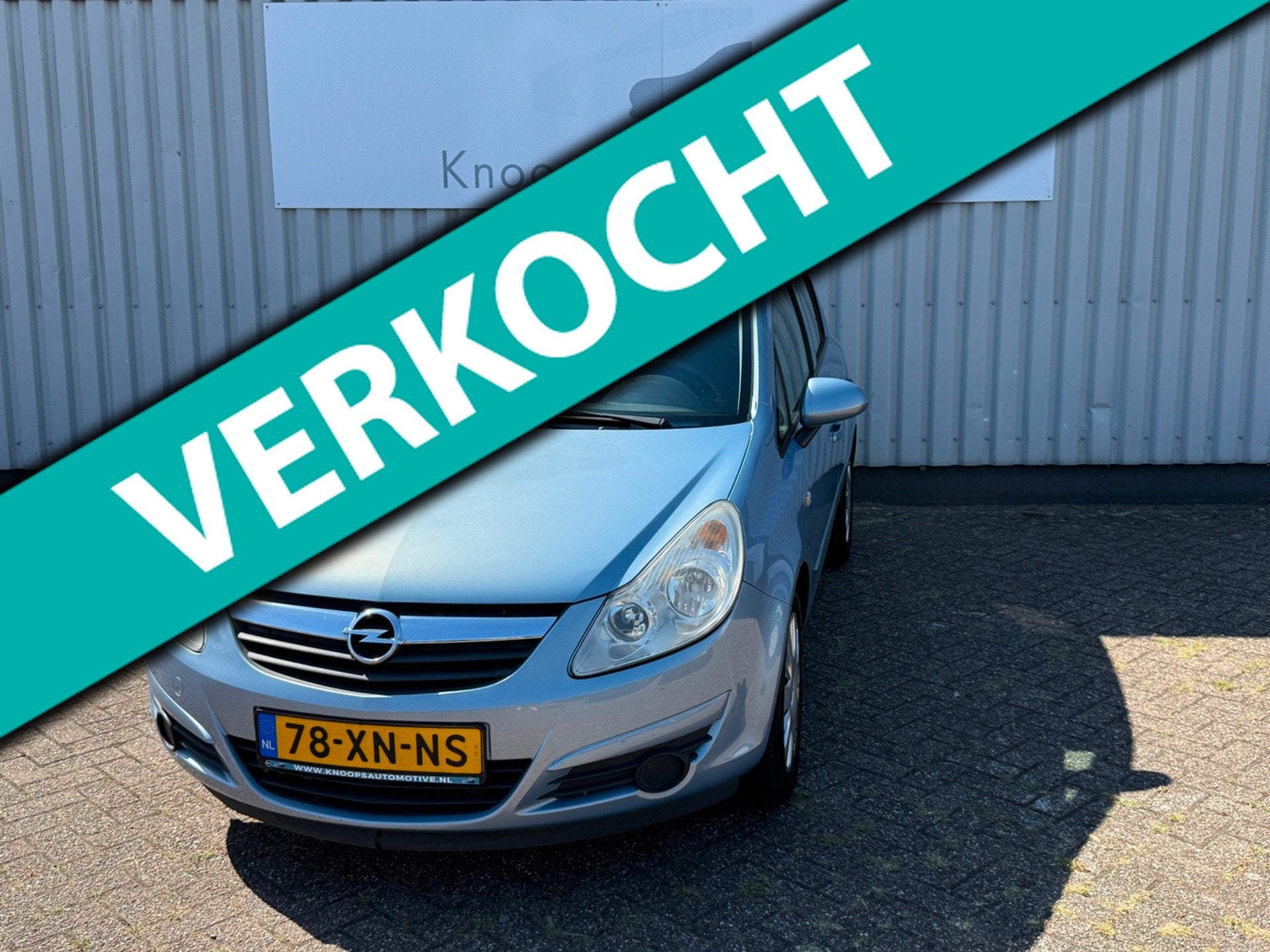 Opel Corsa 1.2-16V Enjoy 5drs Automaat Nw Apk, Auto's, Stof, Gebruikt, 4 cilinders, Blauw