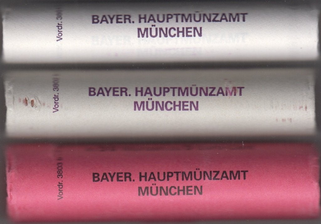 Duitsland 1, 2 en 5 cent 2002 D in complete rollen UNC, Postzegels en Munten, Munten | Europa | Euromunten, Ophalen of Verzenden