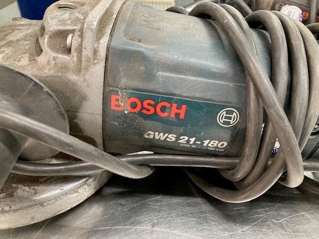 partij  (9st)slijptol Bosch GWS 21-180 en GWS 23-180, Doe-het-zelf en Verbouw, Ophalen, Gebruikt, 1000 watt of meer, Haakse handslijpmachine