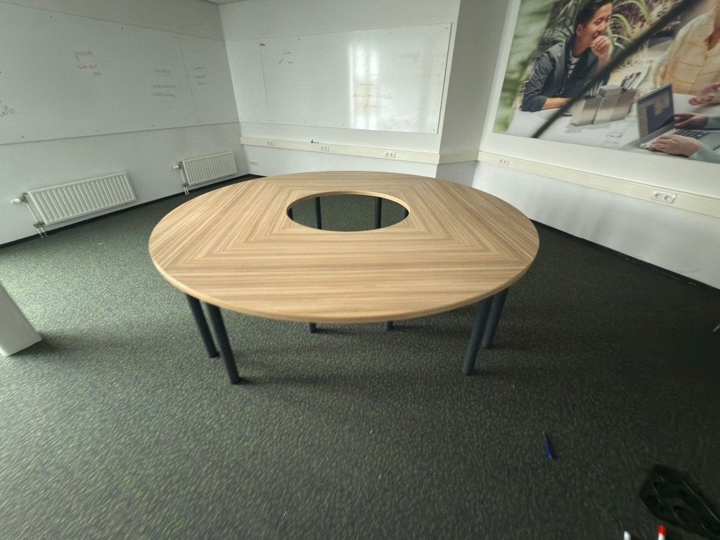 Vergadertafel rond 250xH75 cm, 250 euro, Gebruikt, Rond, 200 cm of meer, Ophalen of Verzenden