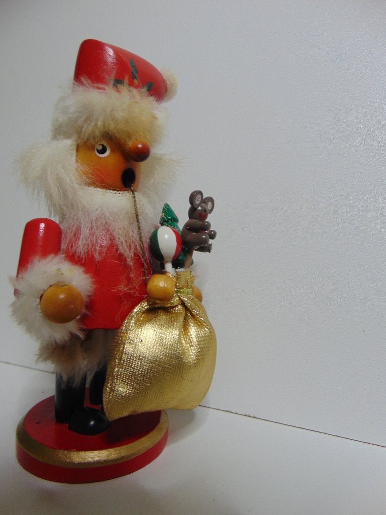 Zeer mooi oud rokers mannetje in Kerst kostuum, Ophalen of Verzenden, Gebruikt