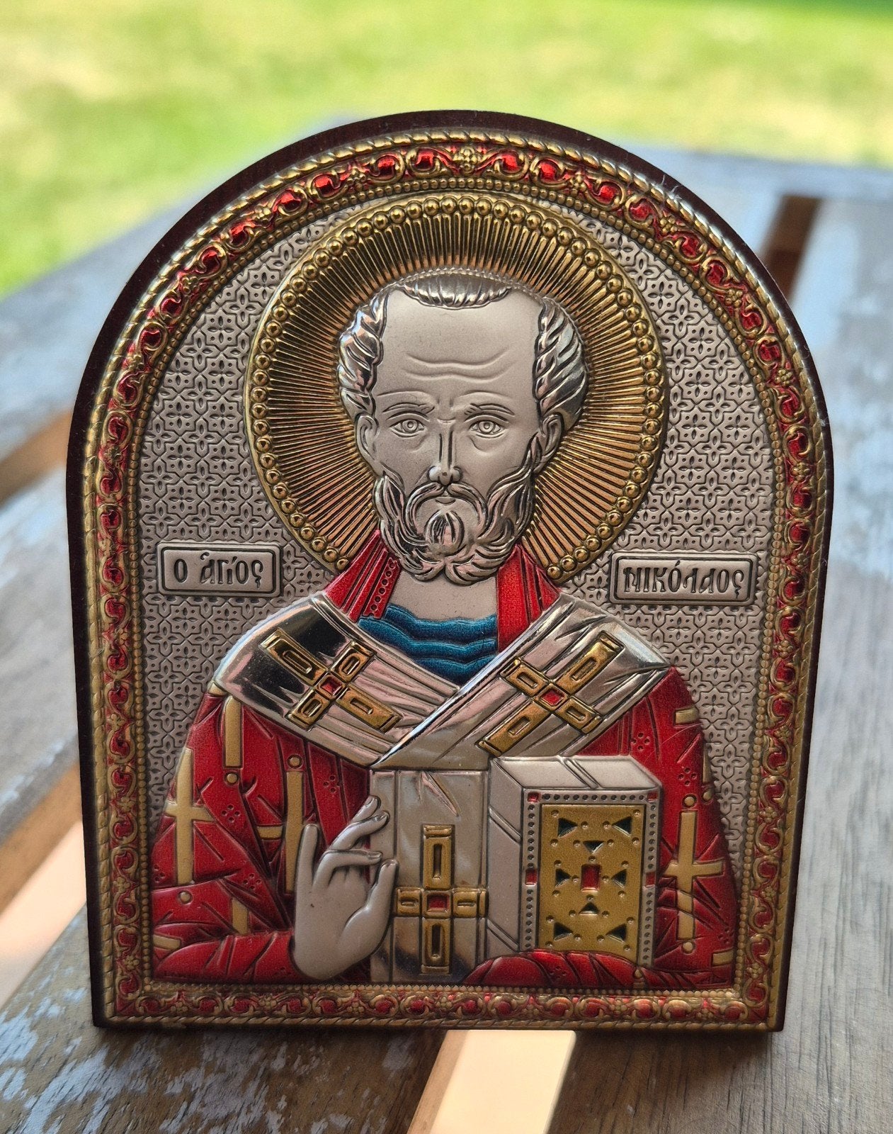 Sinterklaas  Sint Nicolaas icoon van zilver, Ophalen of Verzenden