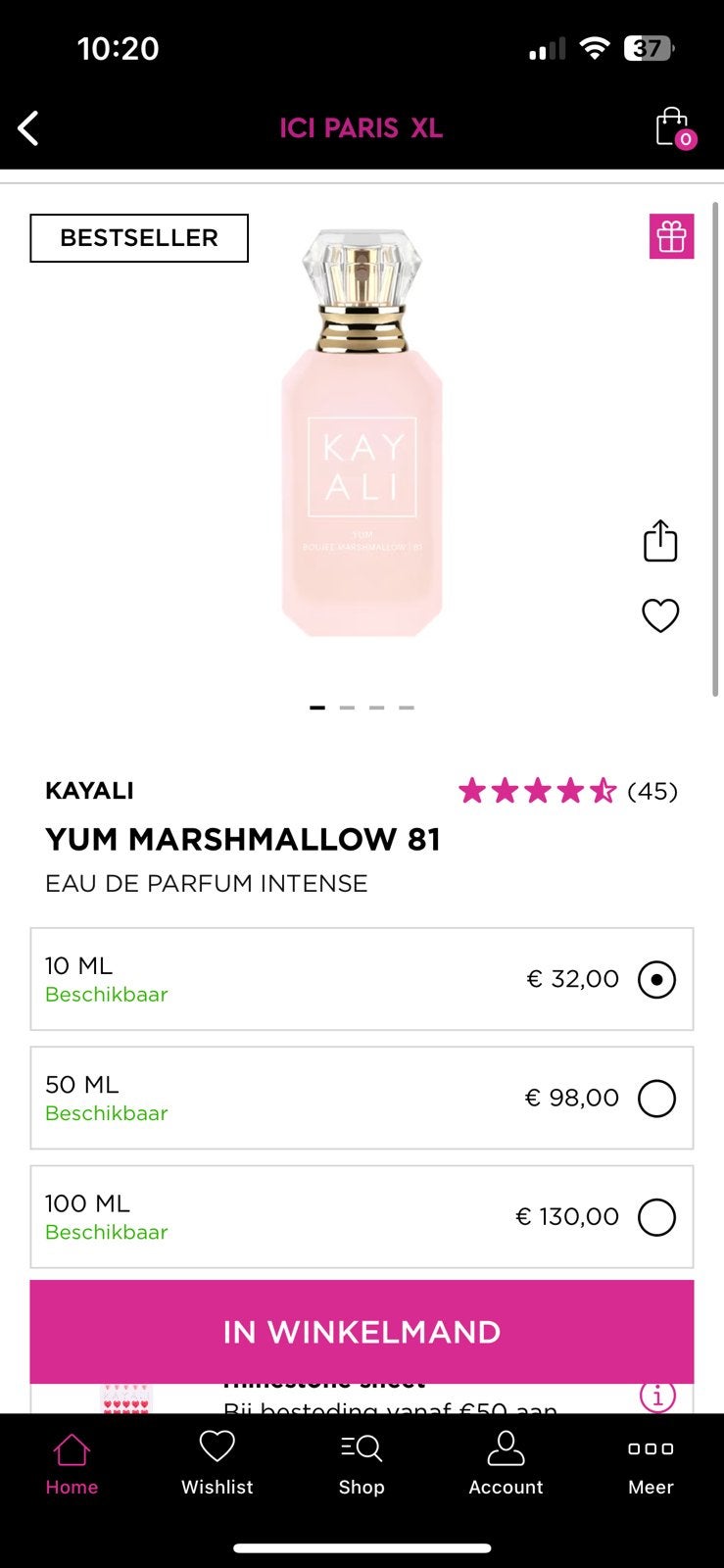 10ml Kayali YUM boujee marshmellow 81, Ophalen of Verzenden, Nieuw