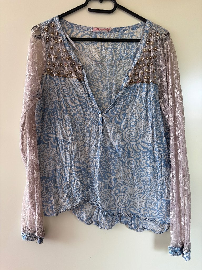 Didi blouse M, Kleding | Dames, Blouses en Tunieken, Maat 38/40 (M), Blauw, Didi, Ophalen of Verzenden