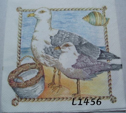 Servetten decoupage/bullet journal * Meeuwen L1456, Verzenden, Nieuw