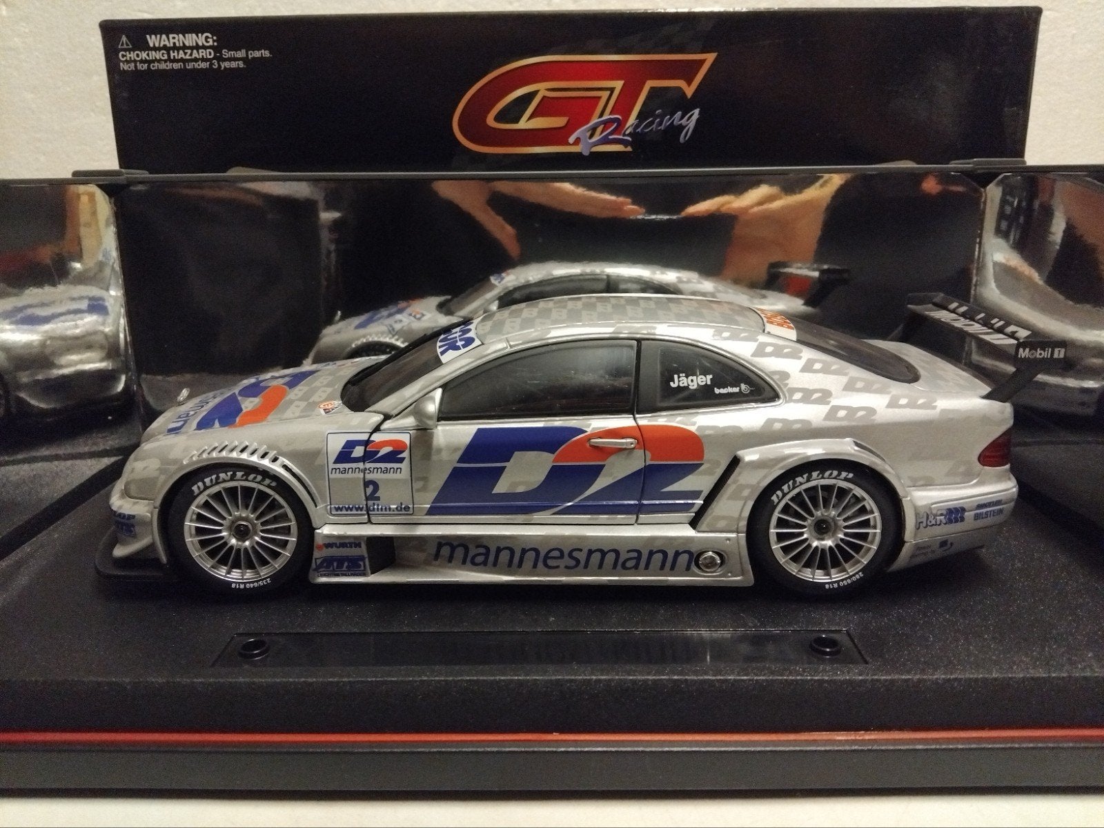 Mercedes Benz CLK DTM D2 Jâger Maisto metal 1:18 KRD, Hobby en Vrije tijd, Ophalen of Verzenden, Zo goed als nieuw, Auto, Maisto
