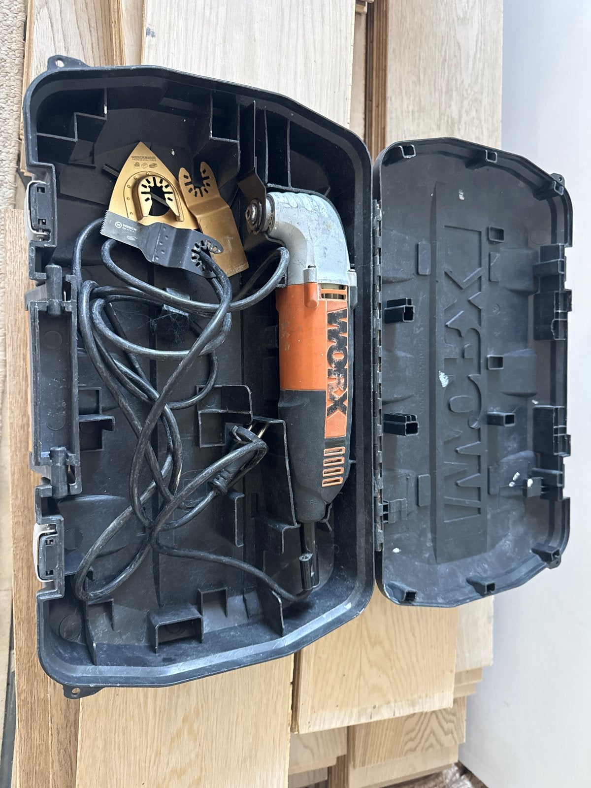 Worx WX671 Multitool in Koffer - Gebruikt, Doe-het-zelf en Verbouw, Gereedschap | Handgereedschap, Ophalen, Gebruikt, Multitool
