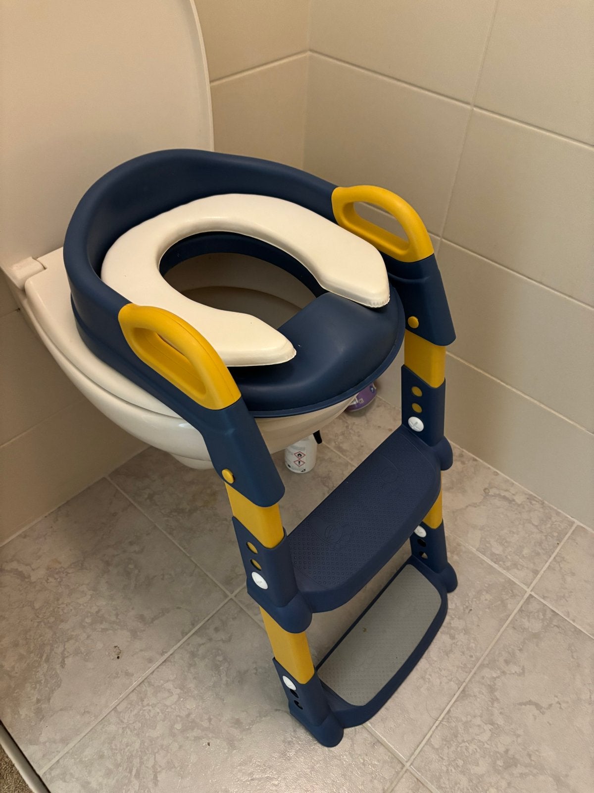 Kinder toiletverkleiner met opstapje, Ophalen of Verzenden, Gebruikt