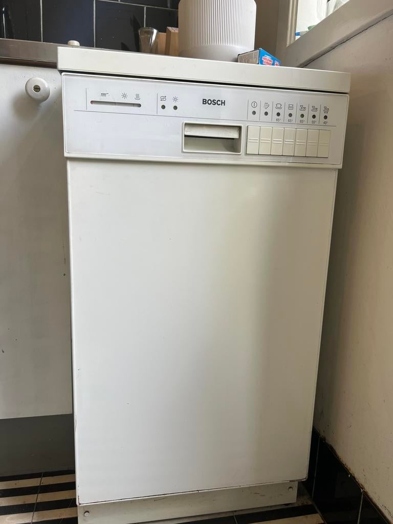 Bosch 45cm Vrijstaande Vaatwasser, Ophalen, Gebruikt, Voorspoelprogramma, 85 tot 90 cm
