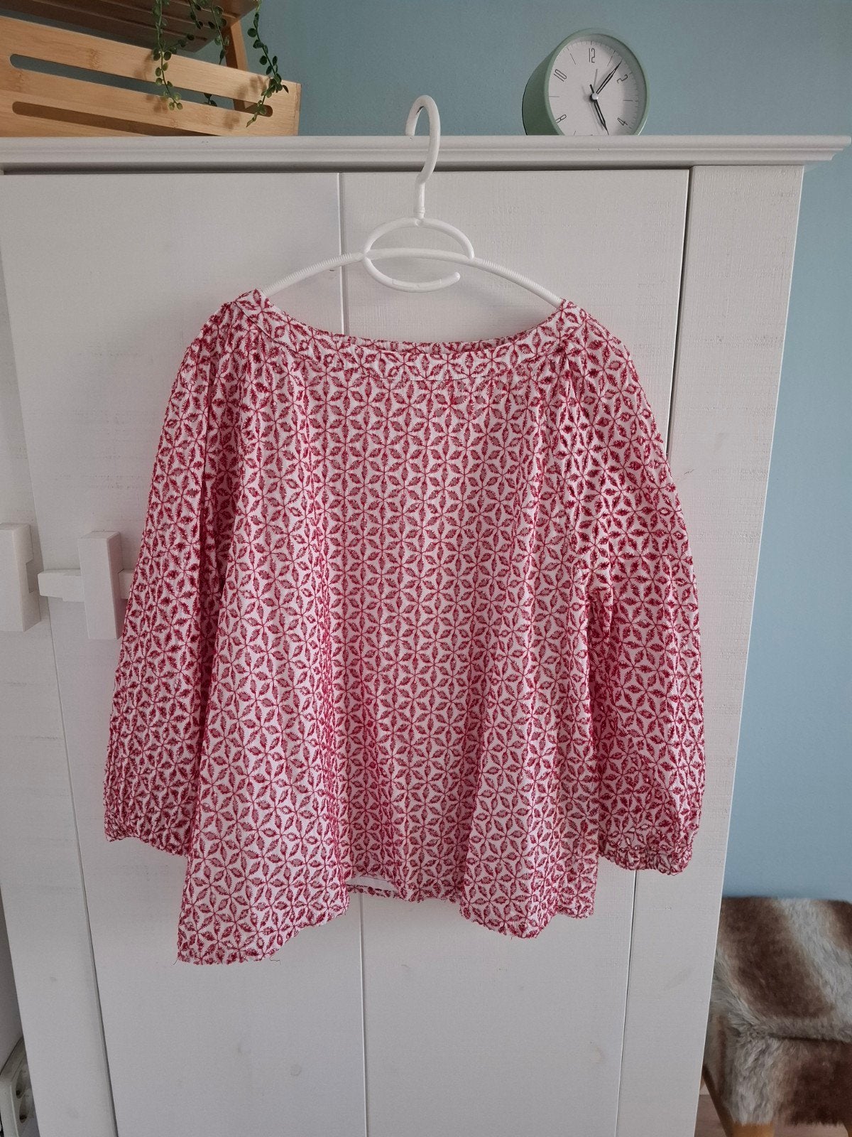 Rood witte blouse S Oliver, Ophalen of Verzenden, Zo goed als nieuw, Maat 38/40 (M), Rood
