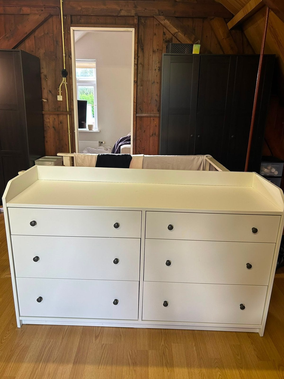 Ladekast Hauga Ikea wit, Huis en Inrichting, Kasten | Ladekasten, Ophalen, 50 tot 100 cm, Zo goed als nieuw, 3 of 4 laden