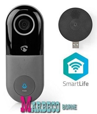 Videodeurbel, Door "Ring" met camera, Wi-Fi + Extra USB bel, Overige merken, Nedis SmartLife, Nieuw, Info@marbeco.nl