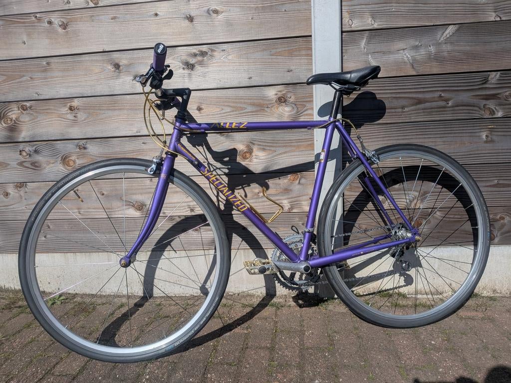Specialised Allez 55cm paars goud, 28 inch, 10 tot 15 versnellingen, Velgrem, Ophalen