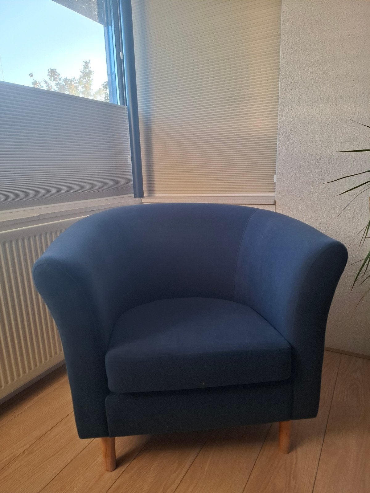 Fauteuil, blauw, Huis en Inrichting, Fauteuils, Ophalen, Minder dan 75 cm, 75 tot 100 cm