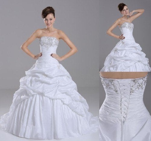 Bruidsjurk van Taffeta maat 44/46 (Nieuw), Kleding | Dames, Trouwkleding en Trouwaccessoires, Ophalen of Verzenden, Nieuw, Wit