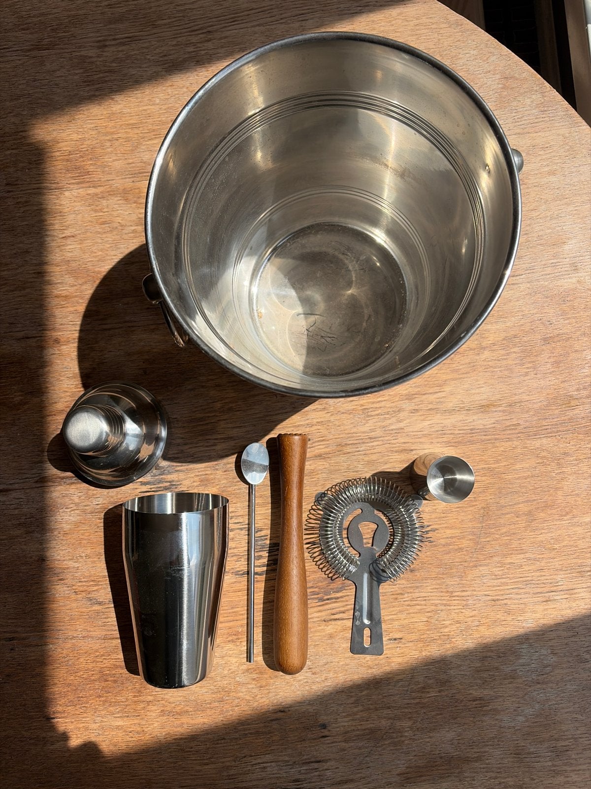 Cocktail Shaker Set - Roestvrij staal, Ophalen, Overige typen, Zilver, Zo goed als nieuw